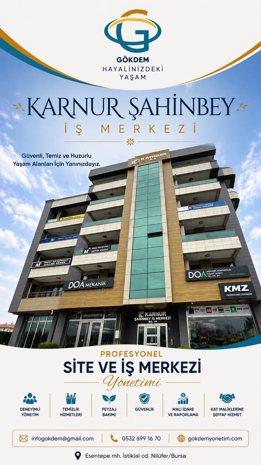 Karnur Şahinbey İş Merkezi Gökdem Yönetim referans projesi